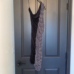 Bedo ruched one sleeve dress